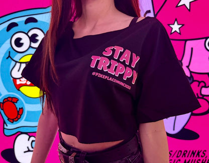 Black Cropped T-Shirt